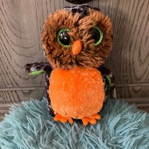 Ty Beanie Boos Owl Plush Toy - Orange and Brown